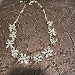 J.CREW Gold and Silver Floral Necklace